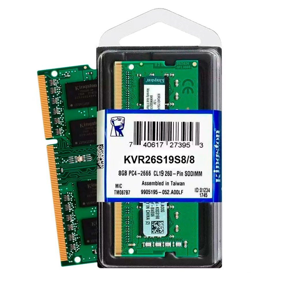 Memory Laptop Sodimm Kingston 8GB DDR4 2666 Mhz KVR26S19S8/8
