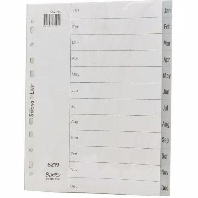 

DIVIDER /PEMBATAS FILE BULAN A4 JAN-DES PP BANTEX 6219 TERLARIS