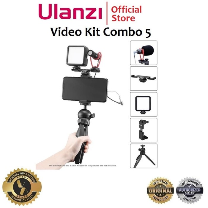 {adenastore} ULANZI Video Kit Combo 5 Paket Vlog buat Vlogging Mic LED Tripod Limited