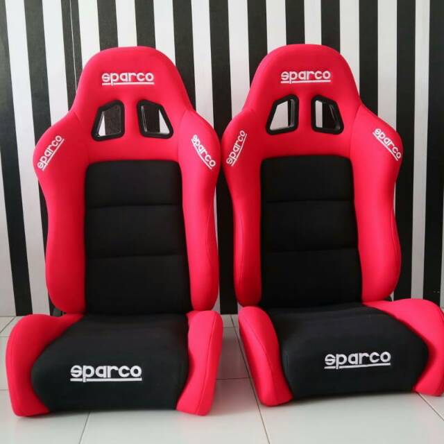  Jok  Mobil  Racing Sparco  bahan kain mesh Shopee Indonesia