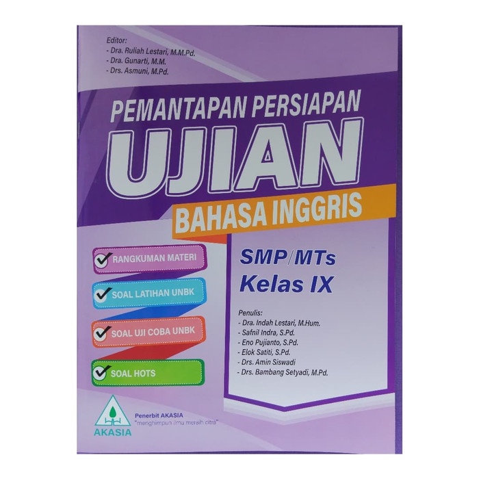 ✨ READY✨ Buku Akasia 2020 Bahasa Inggris Pemantapan Persiapan UN SMP 2020