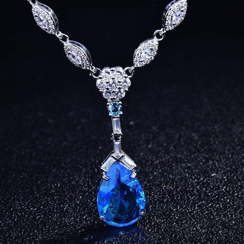 Luxury Fashion Heart of the Ocean Moissanite Necklace