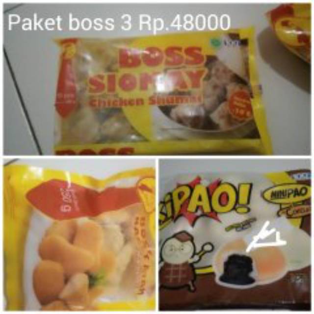 

Paket boss nugget, sosis, dan kipao