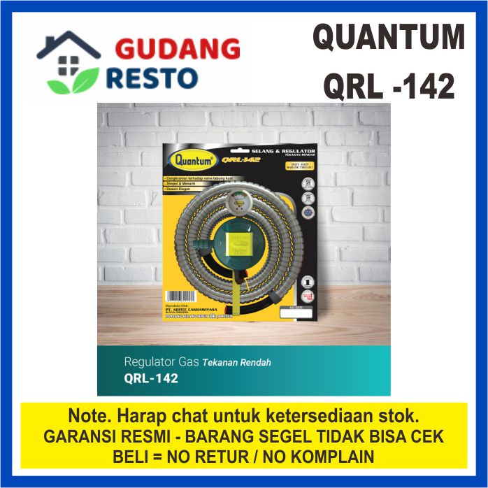 QUANTUM QRL 142 / QRL142 REGULATOR SELANG KOMPOR GAS LPG ELPIJI SNI QRL-142 1,8M 1.8 M