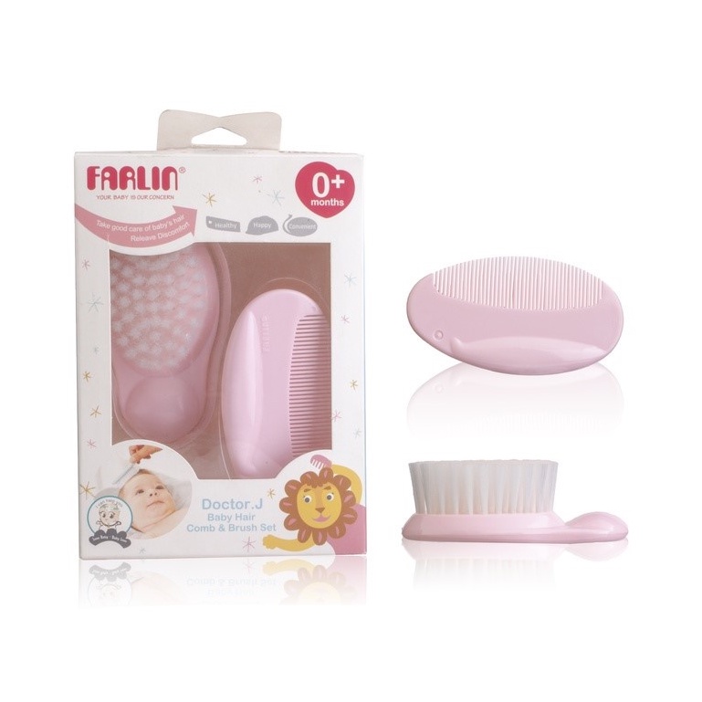 FARLIN Comb and Brush Rounded - Sisir Dan SIkat Bayi