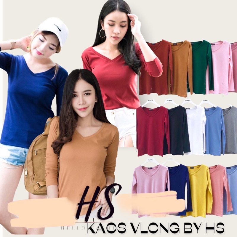 VLONG SIZE L&amp;XL REALPICT/VLONG WANITA/VNECK PANJANG