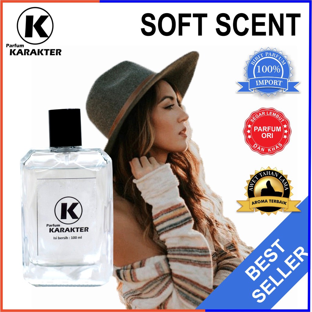 Bisa Cod | Parfum Cewek Soft Scent  Bibit Parfum Import Wangi &amp; Tahan Lama  Kemasan 100ml