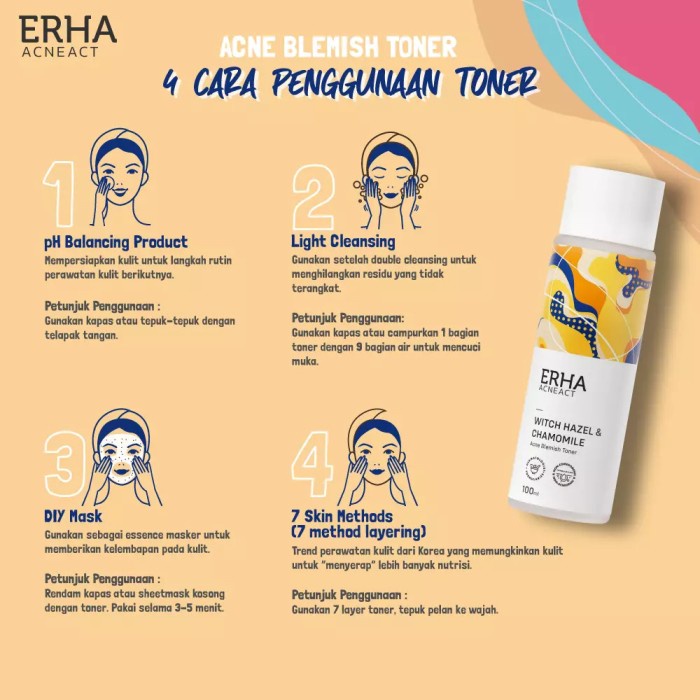 ERHA ACNEACT Witch Hazel &amp; Chamomile Acne Blemish Toner - Toner Wajah