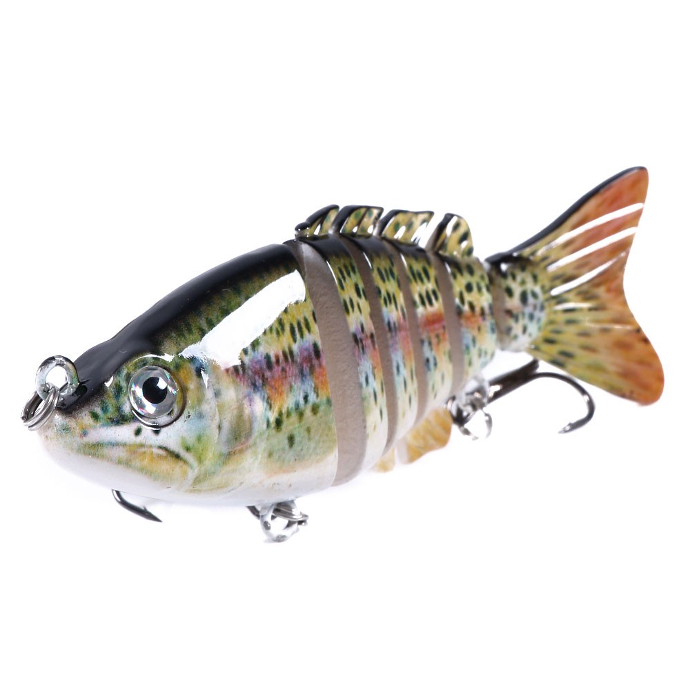 HENGJIA New 1Pcs Jointed Minnow Umpan Pancing 8cm/13g Swimbait Fishing Lure Ikan Wobbler Bait Tackle