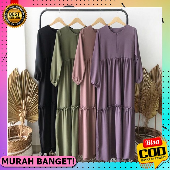 Gamis Kristal Sabrina / Gamis Satin Kristal Terbaru / Gamis Lebaran 2022 / Gamis Kristal Bordir [Cod