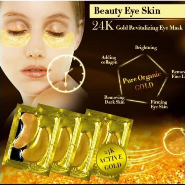 MASKER MATA COLLAGEN CRYSTAL / COLLAGEN CRYSTAL GOLD EYE BAG / EYEMASK ANTI AGING WRINKLE EMAS / MASKER PENGHILANG KANTONG PANDA