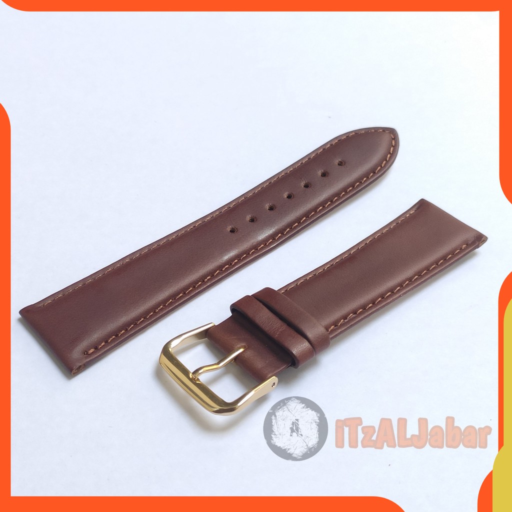 Tali jam tangan Kulit Leather strap 20mm 22mm 24mm Coklat tua GT