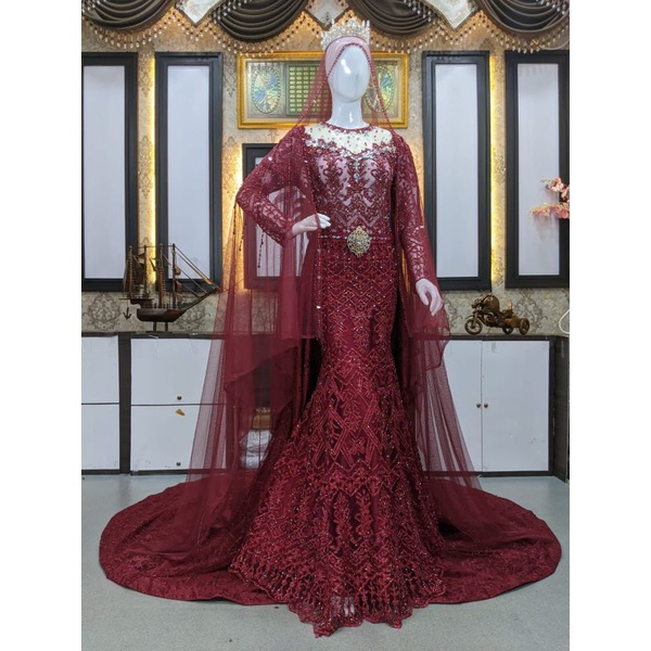 GAUN PENGANTIN DUYUNG FULL PAYET/KEBAYA PENGANTIN DUYUNG FULL PAYET/KEBAYA