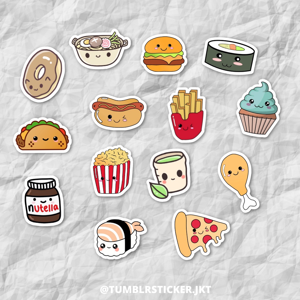 

STICKER AESTHETIC FOOD TUMBLR PACK | STICKER TUMBLR LAPTOP | STICKER AESTHETIC HP JURNAL | STICKER CASE HP