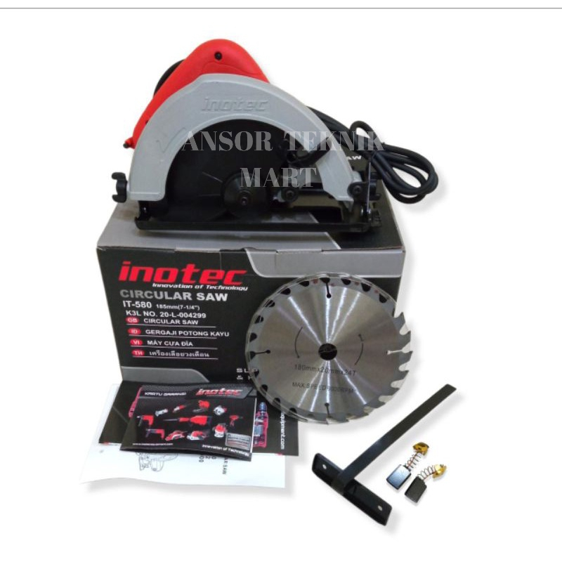 PROMO Mesin Circular Saw INOTEC 7 IT-580 Mesin Circle Saw 7 inch Gergaji Potong Kayu INOTEC IT580
