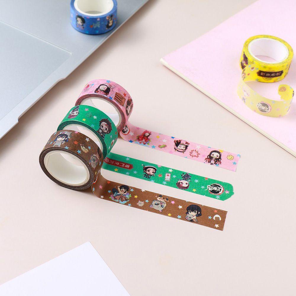 Pineapple Demon Slayer Washi Tape Perlengkapan Sekolah Laptop Foto Stationary Journal Diary Label