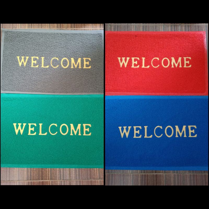 keset karpet pvc mei welcome/bihun motif welcome