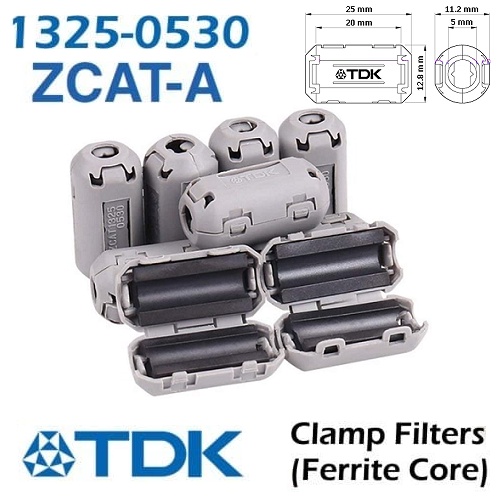 Magnet TDK ZCAT 1325 0530A Ferrite Untuk Penghemat BBM 1325-0530 Coil Injektor Audio Ferrite Core Cl