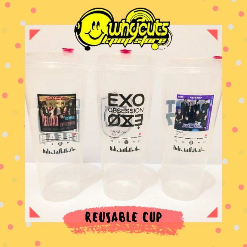 [ MHN BACA DESKRIPSI PRODUK ]Reusable Cup KPop Bts Exo Nct dream 127 U Seventeen Twice Blackpink Txt