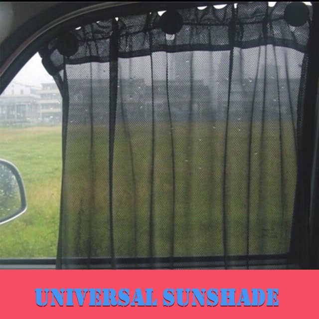 2 pcs Universal Car Side Tirai Jendela Interior dengan Piala Suction 52X75cm