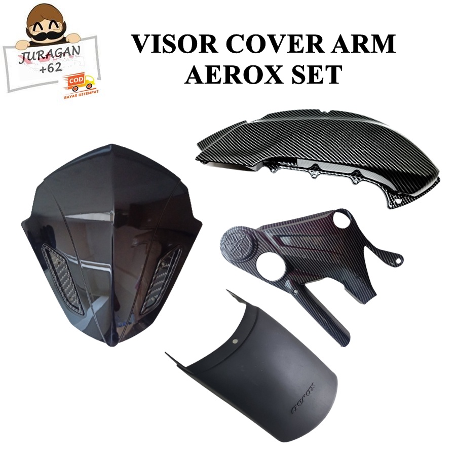 VISOR COVER HAWA FILTER CVT SWINGARM ARM SAMBUNGAN SPAKBOR AEROX 155 SET