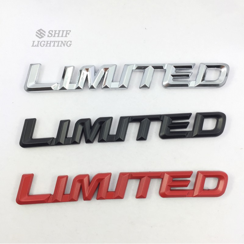 1pc Stiker Emblem / Badge Tulisan Limited Bahan Metal Untuk Bagasi Belakang Mobil