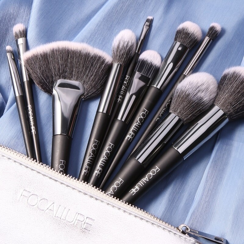 Focallure Brush Set Pouch Isi 10pcs Make Up Set Brush Focallure Profesional Kuas Make Up Focallure Brush Focallure Brush Set Focallure Focallur Focalure Fucallure Focalure Foccalure