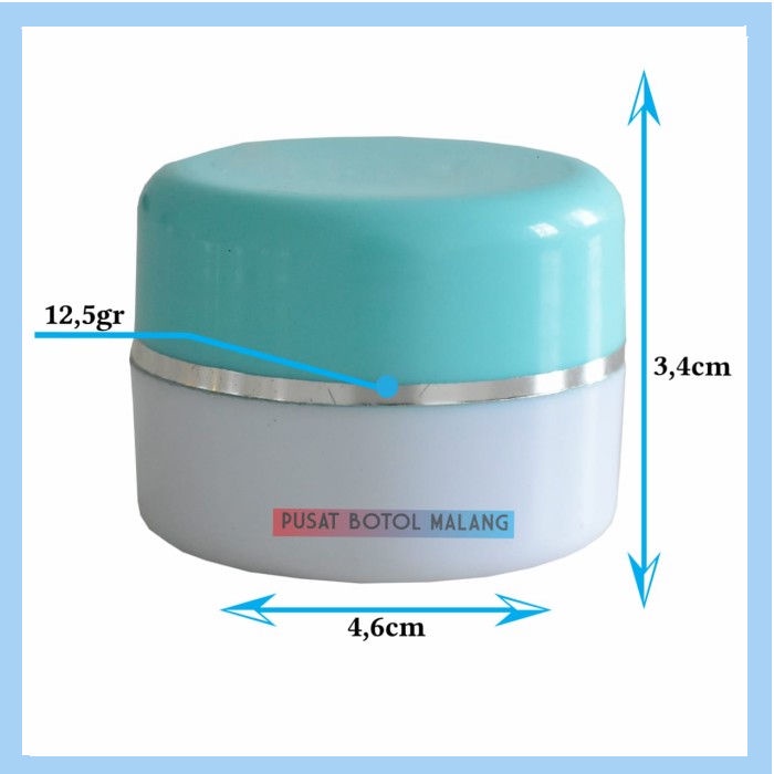 Pot Cream Pp 12,5Gr Hijau Tosca/Putih