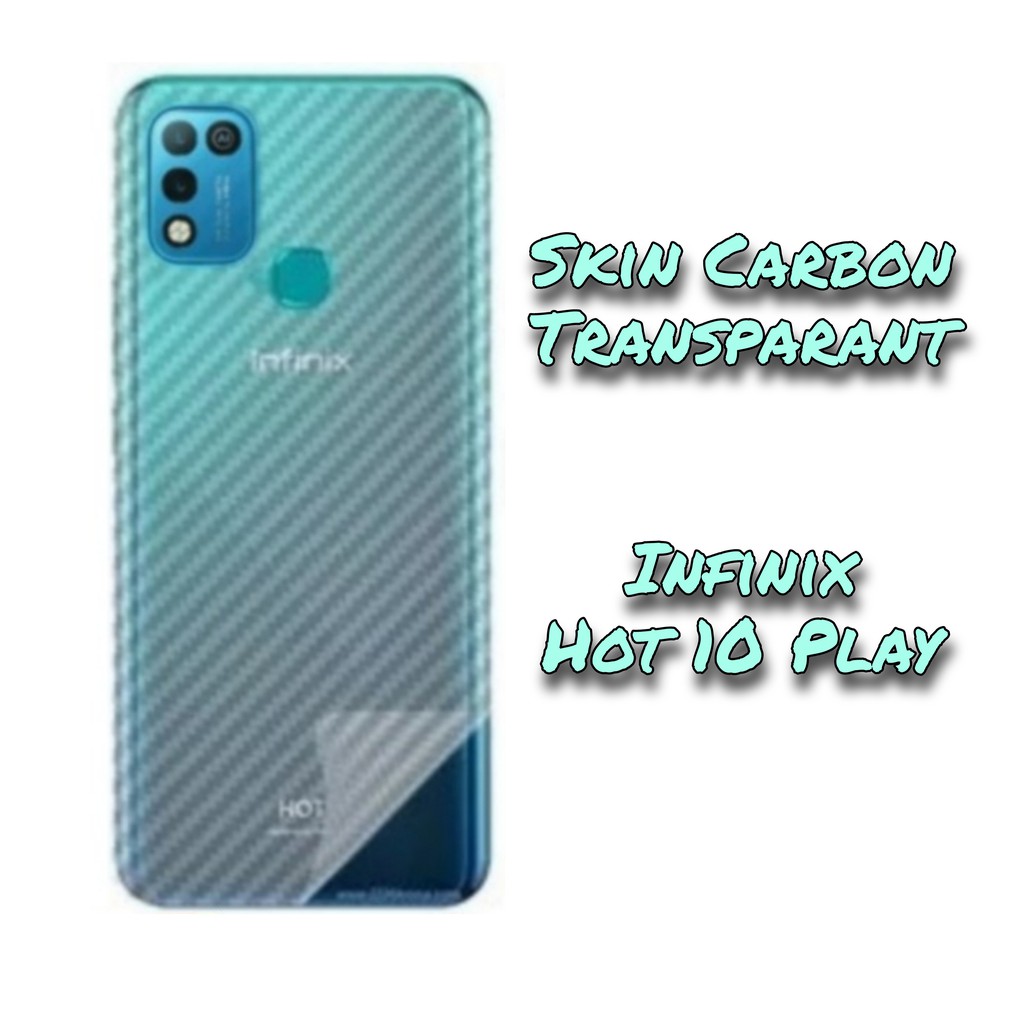 Skin Carbon Infinix Hot 11 Play / Infinix Hot 10 / Infinix Hot 10 Play /  Infinix Hot 10s / Infinix Hot 9 Play Stiker Pelindung Belakang Handphone