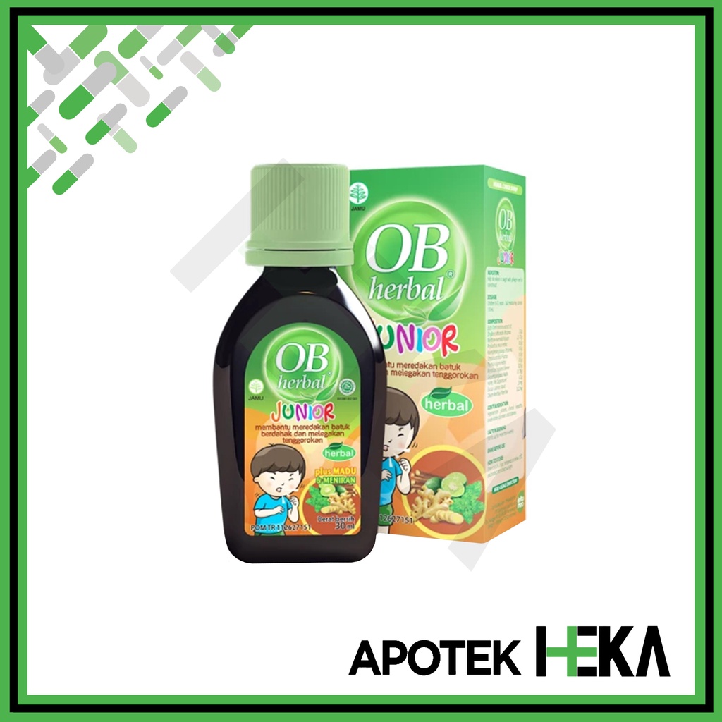 OB Herbal Junior 60 ml - Sirup Meredakan Batuk Berdahak Anak (SEMARANG)