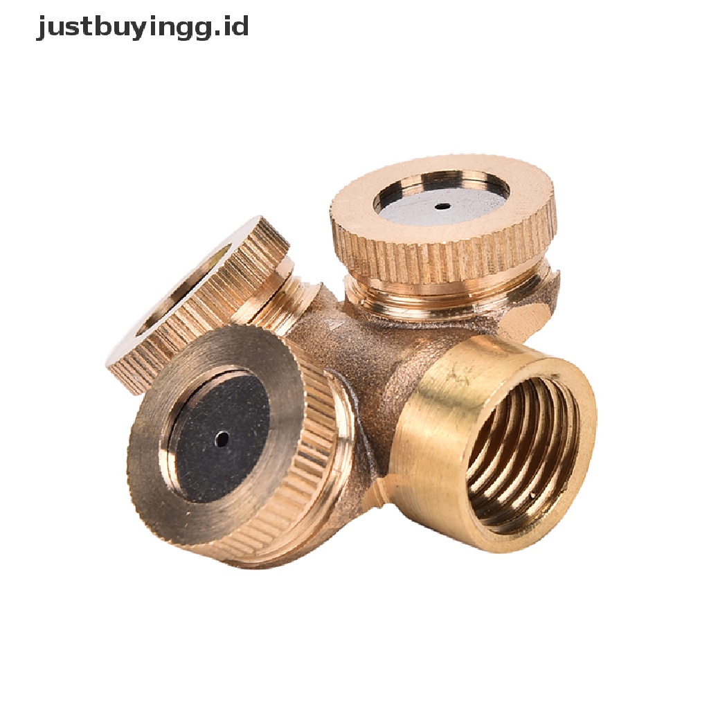 (Justbuyingg.Id) Nozzle Spray Misting Adjustable Bahan Kuningan Untuk Irigasi Taman