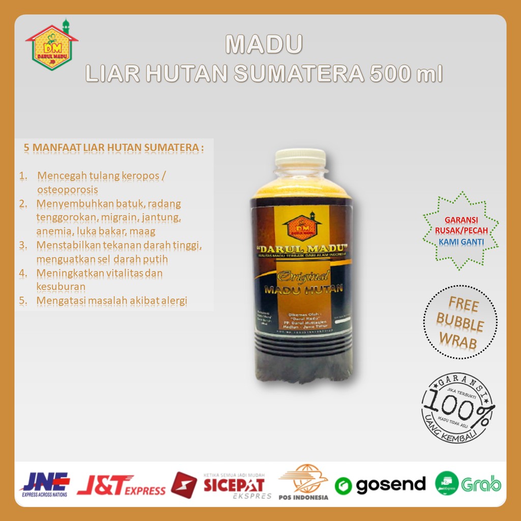 

Darul Madu - Madu Hutan Sumatera - Madu Hutan 500 ml / 750 gram