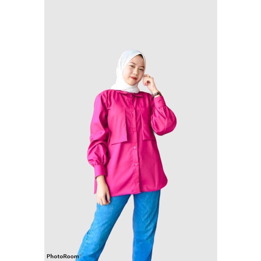 Kemeja Pocket by Keenanthi / Katun Poplin / Kemeja Toyobo / Kemeja Saku / Kemeja Oversize / Kemeja Electric Blue/ Kemeja Magenta / Kemeja Fuschia / Kemeja Fanta