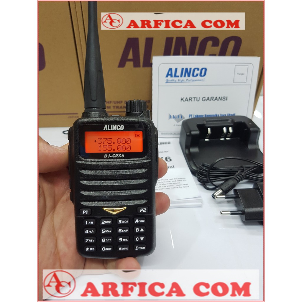 Alinco DJ-CRX6 HT Dualband Alinco DJ CRX6 UHF 350 Mhz DJCRX6 Garansi