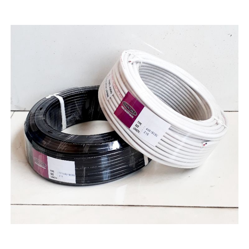 Kabel listrik serabut Hyo 2x1.5 Hitam putih Kabel bulat