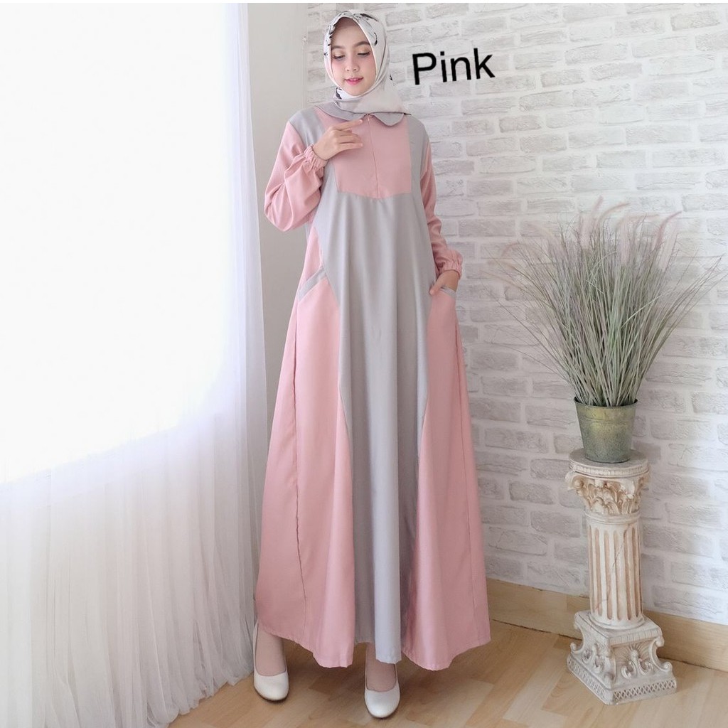 HOPYLOVY - Gamis Modern Jessy maxi  (Real pic)