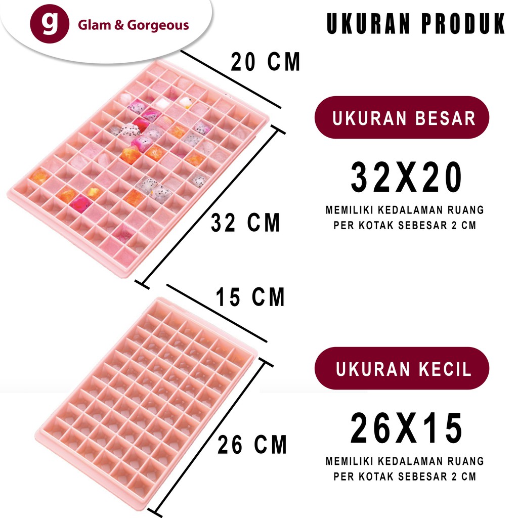 Cetakan Es Krim Lolipop isi 8 Persegi Motif bunga Bubblewrap - IT003