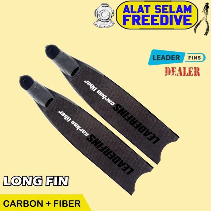 Leaderfins Long Fin Carbon Fiber (Carbon 2 Layer + Fiber 1 Layer)