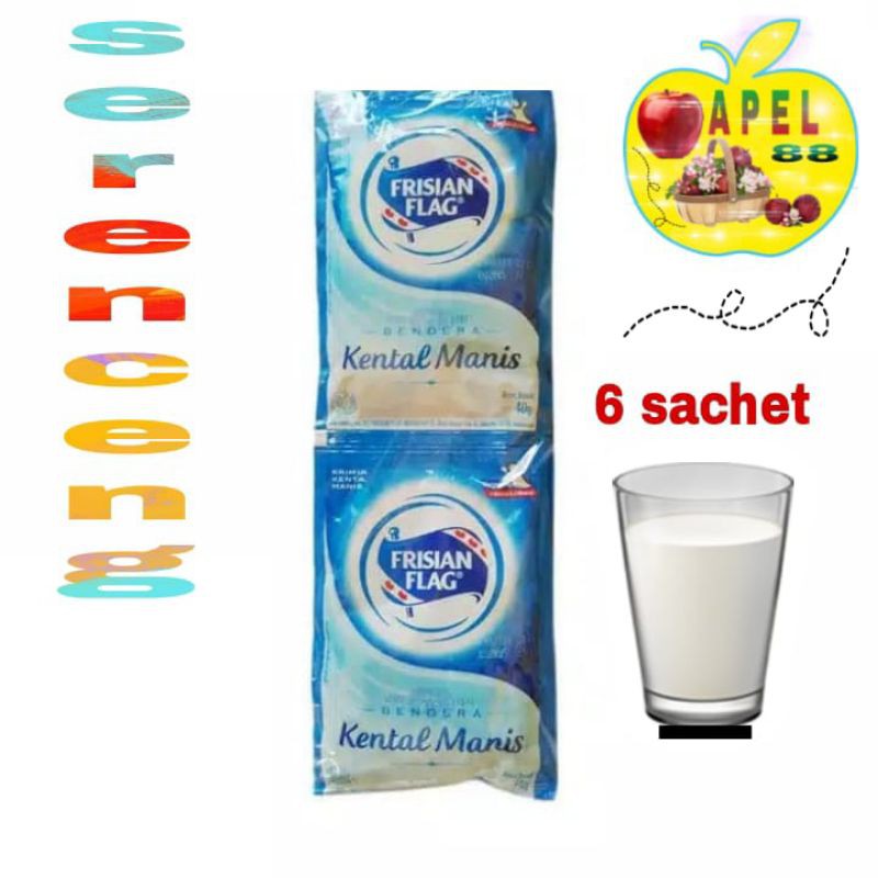 

susu sachet frisian flag putih isi 6 sachet