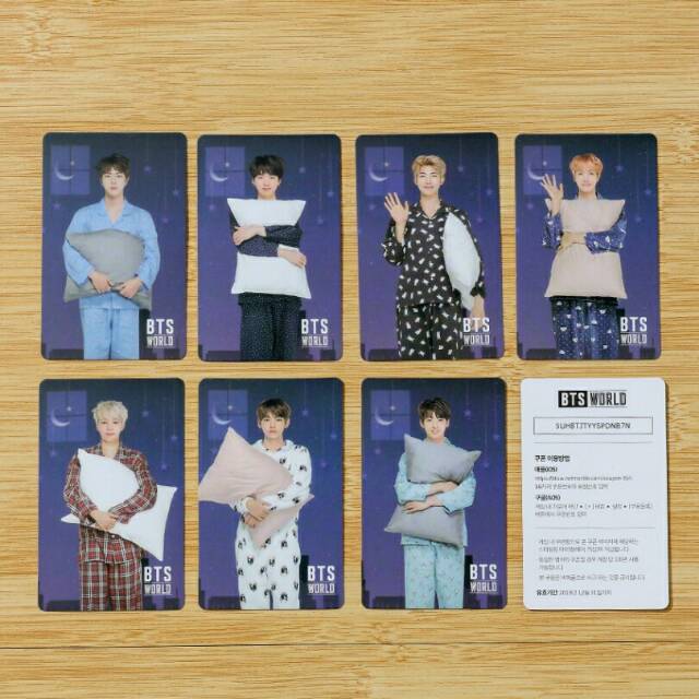 [LANGSUNG KIRIM] 7PCS/SET FOTO CARD ALBUM BTS WORLD OST OFFICIAL SAME