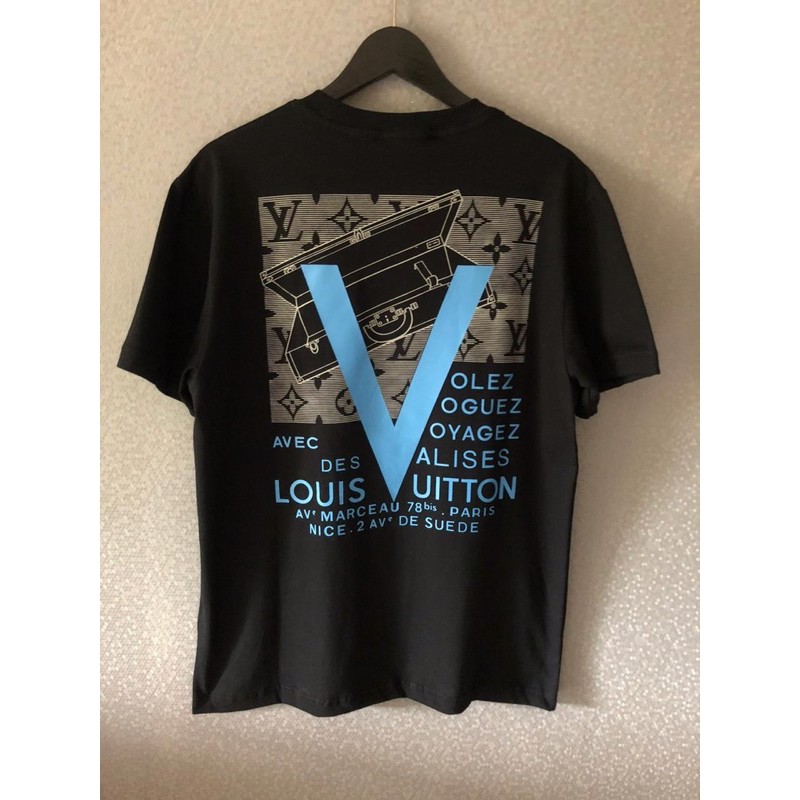 TSHIRT BAJU KAOS LV BLACK PRIA DAN WANITA