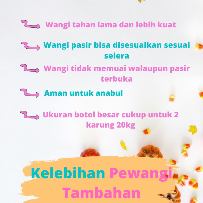 bibit pewangi tambahan pasir kucing vetsand 60 ml wangi lemon apel lavender kopi