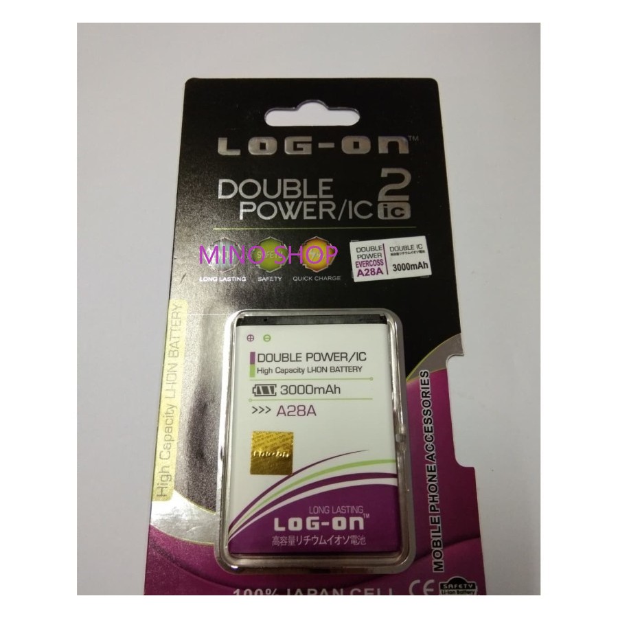 BATERAI EVERCOSS A28A - LOG ON DOUBLE POWER BATTERY BATRE