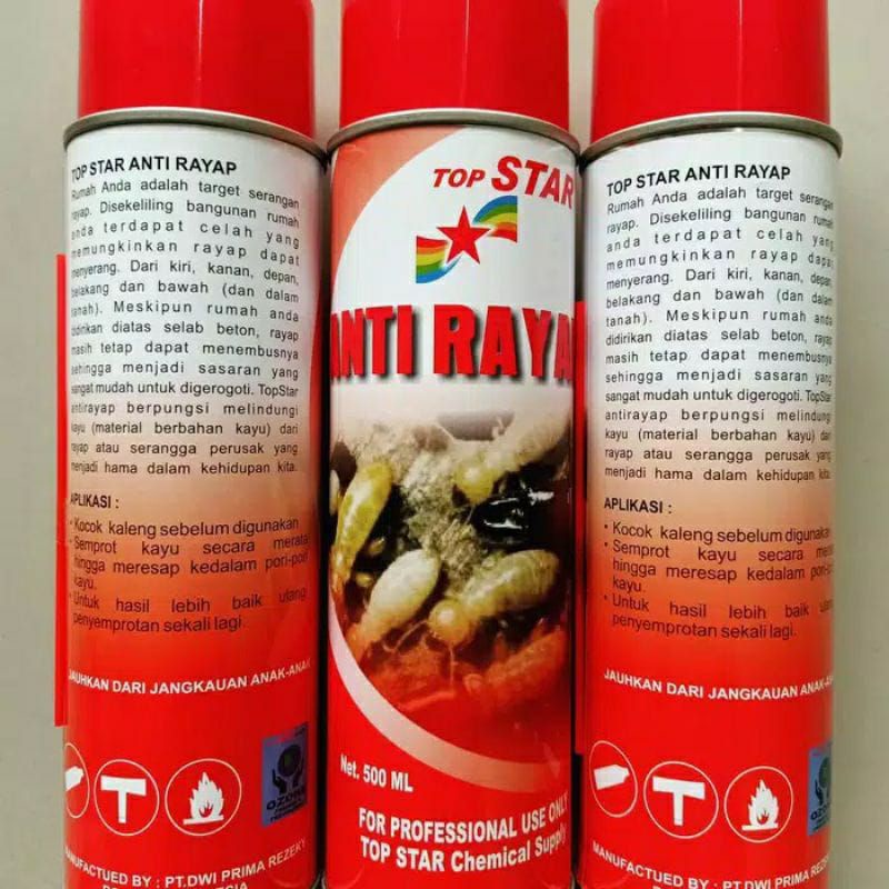 Obat Anti Rayap Semprot Untuk Kayu, Meja, Bangku, Lemari Dll 500ML