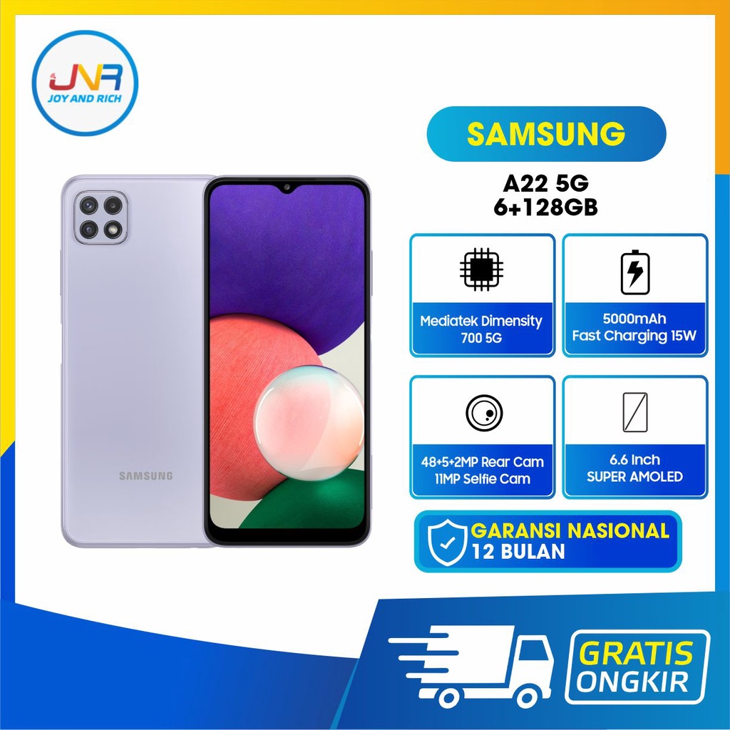 SAMSUNG A22 5G 6/128GB GARANSI RESMI SEIN SAMSUNG INDONESIA