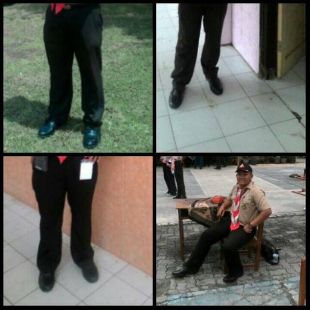 Celana PDH Polri Jatah Warna Coklat Tua