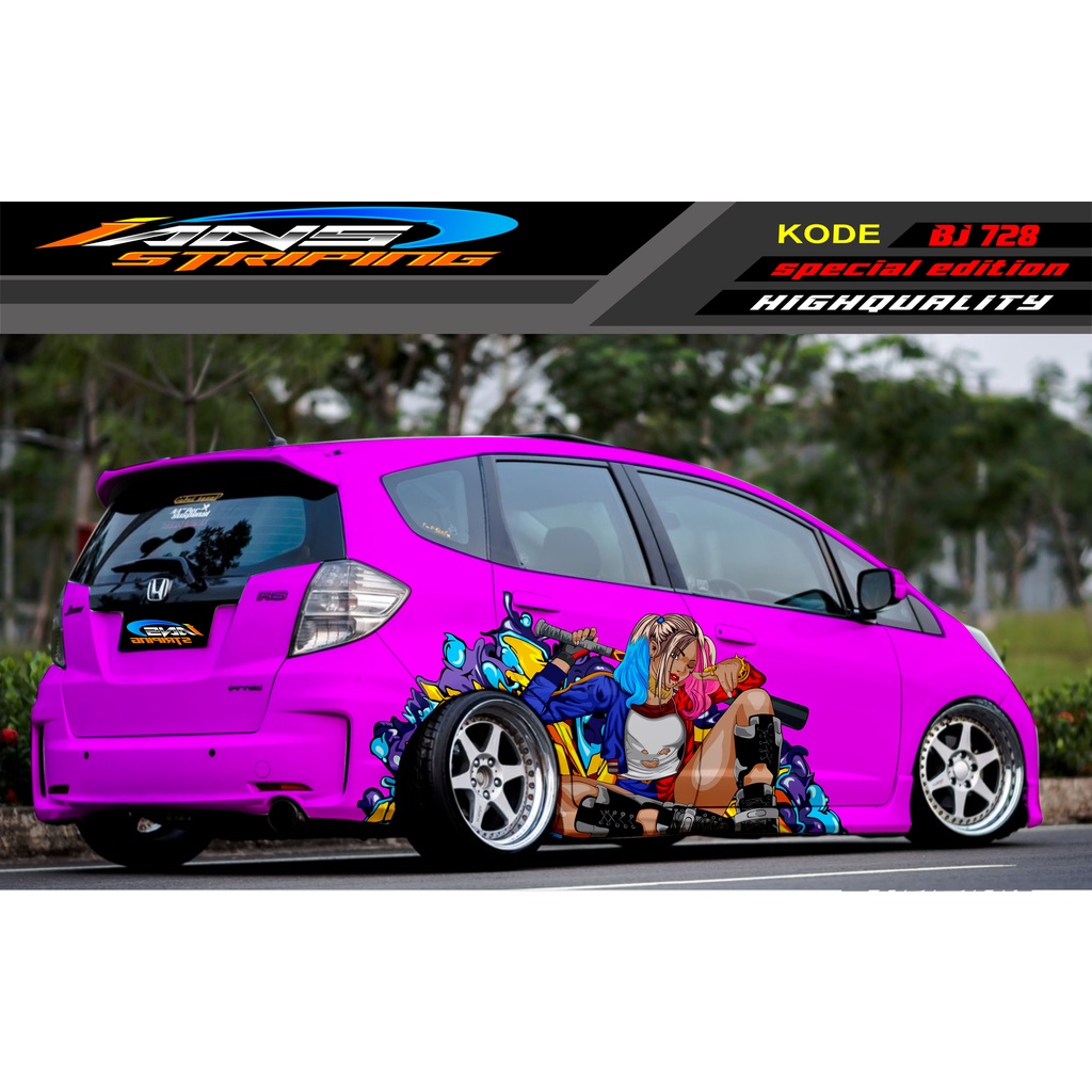 STIKER MOBIL HONDA BRIO / JAZZ RS / MOBILIO / AGYA / YARIS / ATOS / STICKER MOBIL