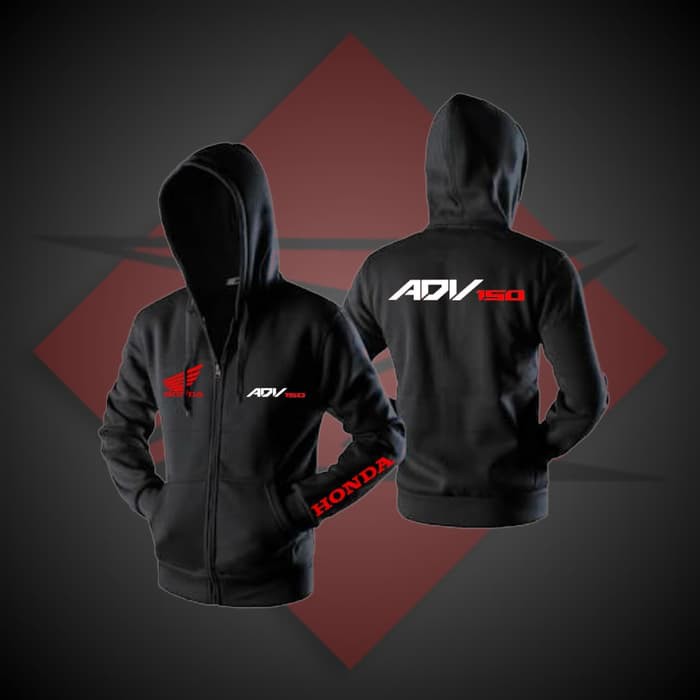 Jaket Hoodie Zipper Rider Honda ADV 150 #001 made by Zalfa