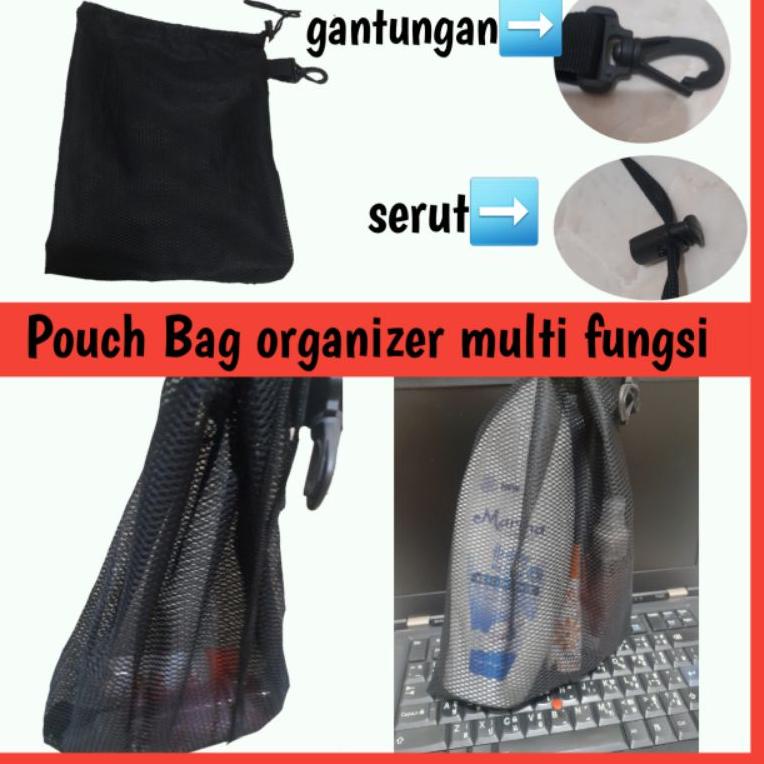 O-UOI} ✉} Pouch Bag Jaring Kosmetik Tas Makeup ALAT MANDI Jaring Tas Serbaguna Organizer Pria Wanita