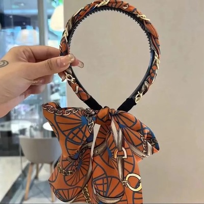 Caliloops Bando Bandana Batik Kepang Emas Korea Dewasa Pita Ikat Mell